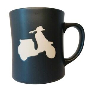 Starbucks 2011 Vespa Moped Scooter Mug Coffee Cup Black White Green